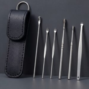 Elementor #8903 set 6 món lấy ráy tai inox 304 tặng kèm bao da